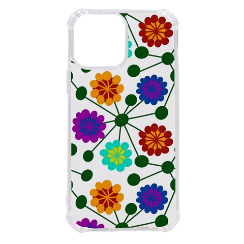 Bloom Plant Flowering Pattern iPhone 13 Pro Max TPU UV Print Case from UrbanLoad.com Front