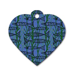 Fish Pike Pond Lake River Animal Dog Tag Heart (Two Sides) from UrbanLoad.com Back