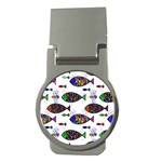 Fish Abstract Colorful Money Clips (Round) 