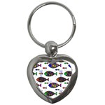 Fish Abstract Colorful Key Chain (Heart)