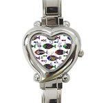 Fish Abstract Colorful Heart Italian Charm Watch