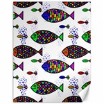 Fish Abstract Colorful Canvas 12  x 16 
