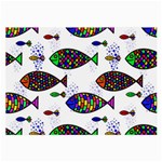 Fish Abstract Colorful Large Glasses Cloth