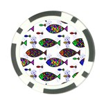 Fish Abstract Colorful Poker Chip Card Guard