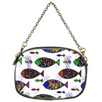 Fish Abstract Colorful Chain Purse (Two Sides)