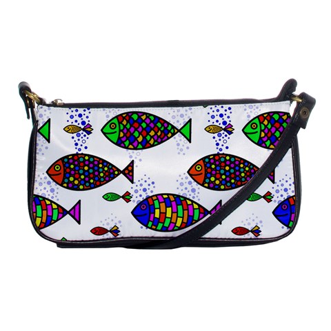 Fish Abstract Colorful Shoulder Clutch Bag from UrbanLoad.com Front