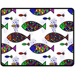 Fish Abstract Colorful Fleece Blanket (Medium)