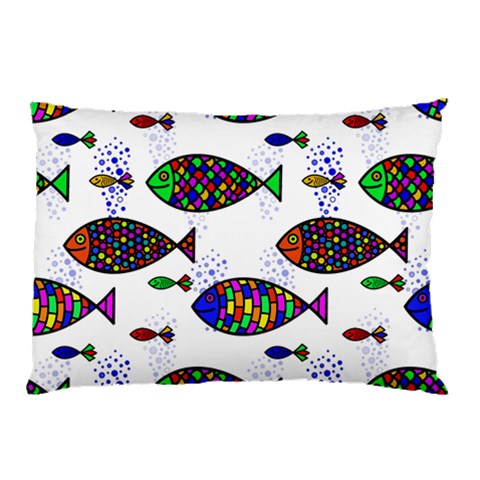 Fish Abstract Colorful Pillow Case (Two Sides) from UrbanLoad.com Front