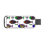 Fish Abstract Colorful Portable USB Flash (Two Sides)