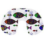 Fish Abstract Colorful Travel Neck Pillow