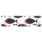 Fish Abstract Colorful Oblong Satin Scarf (16  x 60 )