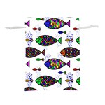 Fish Abstract Colorful Lightweight Drawstring Pouch (L)
