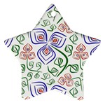 Bloom Nature Plant Pattern Star Ornament (Two Sides)
