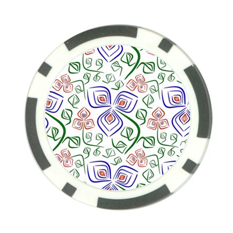 Bloom Nature Plant Pattern Poker Chip Card Guard from UrbanLoad.com Front