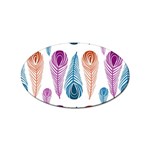 Pen Peacock Colors Colored Pattern Sticker Oval (100 pack)