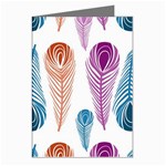 Pen Peacock Colors Colored Pattern Greeting Cards (Pkg of 8)