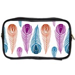 Pen Peacock Colors Colored Pattern Toiletries Bag (One Side)