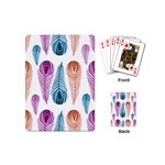 Pen Peacock Colors Colored Pattern Playing Cards Single Design (Mini)