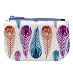 Pen Peacock Colors Colored Pattern Large Coin Purse