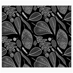Leaves Flora Black White Nature Roll Up Canvas Pencil Holder (S) from UrbanLoad.com Front