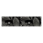 Leaves Flora Black White Nature Banner and Sign 4  x 1 