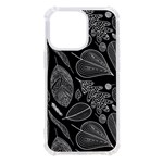 Leaves Flora Black White Nature iPhone 13 Pro TPU UV Print Case