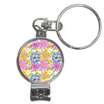 Bloom Flora Pattern Printing Nail Clippers Key Chain