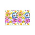 Bloom Flora Pattern Printing Sticker Rectangular (100 pack)