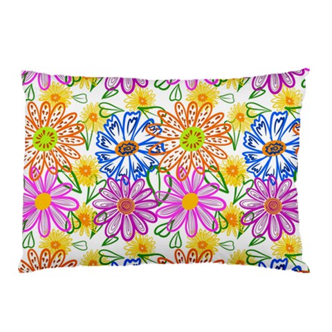 Bloom Flora Pattern Printing Pillow Case (Two Sides) from UrbanLoad.com Back