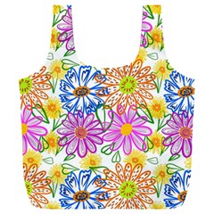 Bloom Flora Pattern Printing Full Print Recycle Bag (XXL) from UrbanLoad.com Front