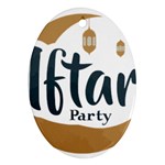 Iftar-party-t-w-01 Ornament (Oval)