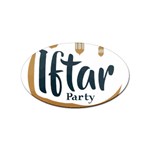 Iftar-party-t-w-01 Sticker Oval (100 pack)