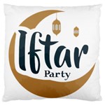 Iftar-party-t-w-01 Large Premium Plush Fleece Cushion Case (Two Sides)