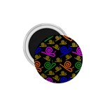 Pattern-repetition-snail-blue 1.75  Magnets