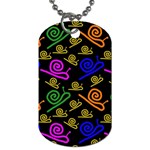 Pattern-repetition-snail-blue Dog Tag (One Side)