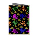 Pattern-repetition-snail-blue Mini Greeting Cards (Pkg of 8)