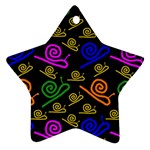 Pattern-repetition-snail-blue Star Ornament (Two Sides)
