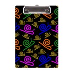 Pattern-repetition-snail-blue A5 Acrylic Clipboard