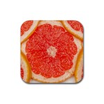 Grapefruit-fruit-background-food Rubber Coaster (Square)