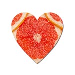Grapefruit-fruit-background-food Heart Magnet