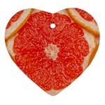 Grapefruit-fruit-background-food Heart Ornament (Two Sides)