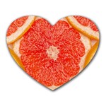 Grapefruit-fruit-background-food Heart Mousepad