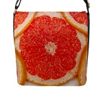 Grapefruit-fruit-background-food Flap Closure Messenger Bag (L)
