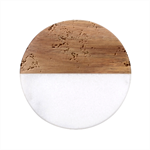 Grapefruit-fruit-background-food Classic Marble Wood Coaster (Round) 