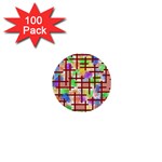Pattern-repetition-bars-colors 1  Mini Buttons (100 pack) 