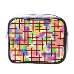 Pattern-repetition-bars-colors Mini Toiletries Bag (One Side)
