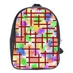 Pattern-repetition-bars-colors School Bag (XL)