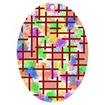 Pattern-repetition-bars-colors UV Print Acrylic Ornament Oval