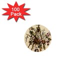 Vintage-antique-plate-china 1  Mini Buttons (100 pack) 