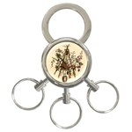 Vintage-antique-plate-china 3-Ring Key Chain